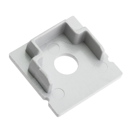 Zaślepka do profilu natynkowego KM38 z otworem szara tworzywo sztuczne