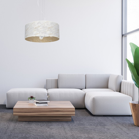 Lampa Wisząca Sufitowa SENSO Biała Złota 3xE27 Milagro