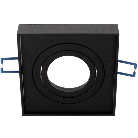 Zestaw Oprawa HALOGENOWA Tuba Spot Ruchoma MIDI GU10 Kwadratowa Czarna 20mm + LED GU10 6W 4000K LUMILED