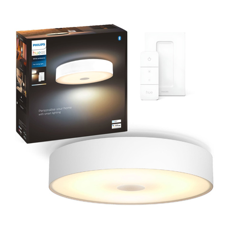 Lampa Sufitowa Plafon LED FAIR Biały 25W CCT PHILIPS HUE Bluetooth Zigbee + Przełącznik Dimmer Switch