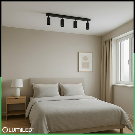 Lampa Sufitowa SPOT TUBA Reflektor Oprawa Halogenowa 4x GU10 TABULA LUMILED