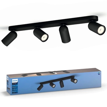 Lampa Sufitowa Reflektor Natynkowy 4x GU10 Czarna Pongee Philips
