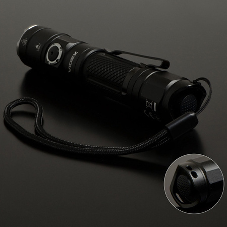 Latarka Ręczna Akumulatorowa LED 10W 1200lm Zoom 6 Trybów Pracy USB-C IP44 Videx