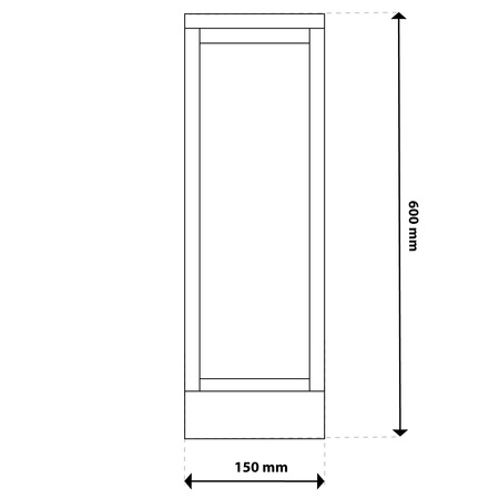 Lampa Ogrodowa Słupek Zewnętrzny Stojący LED 10W HOSTA 60cm LUMILED