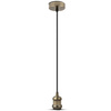Lampa Wisząca Oprawa E27 Metalowy klosz brązowy VT-7555 V-TAC
