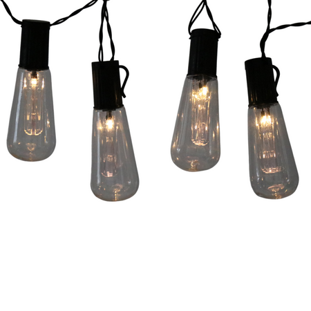 Girlanda Ogrodowa LED Bateryjna 2,6m na baterie 2xAA EDISON Czarna GOLDLUX (Polux)