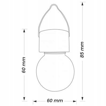Lampa Solarna LED KULKA Ogrodowa Wisząca Biała Zimna Szklana Efekt Pękniętego Szkła
