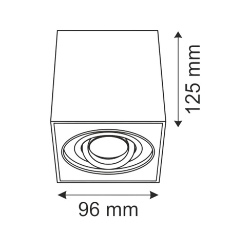 Oprawa sufitowa natynkowa Hadar Q1 1xGU10 ruchoma kwadrat biała