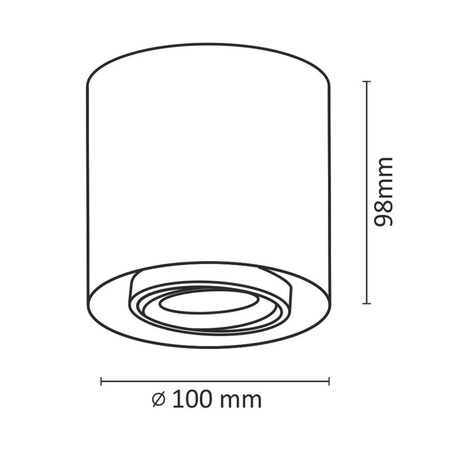 Oprawa Natynkowa GU10 Biała Złota XENO Sanico Goldlux