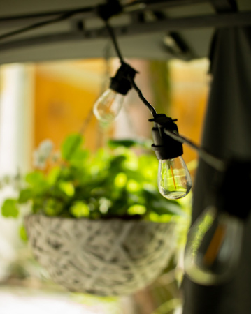 Girlanda Ogrodowa Zewnętrzna Łańcuch Świetlny 15m 15xE27 + Żarówki LED 2W 3000K Lumiled