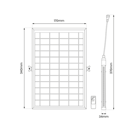 Naświetlacz JIMMY LED 580lm 6000K IP65 40W Świetlówka Solarny Biały z Czujnikiem Zmierzchu Eko-Light