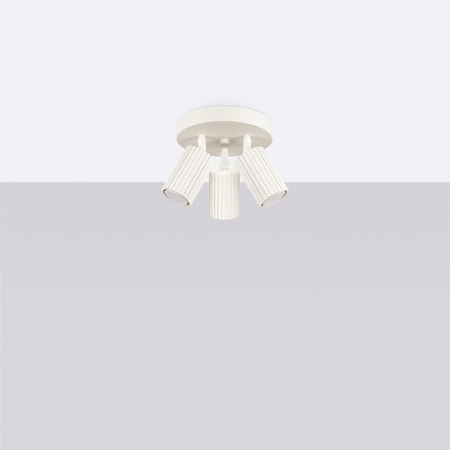 Lampa Sufitowa Plafon Tuba Spot 3x GU10 Beżowa Karbon Deep Space SL.1601 Sollux