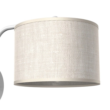 Lampa Ścienna Kinkiet LINO Biała Lniana 1xE27 Milagro