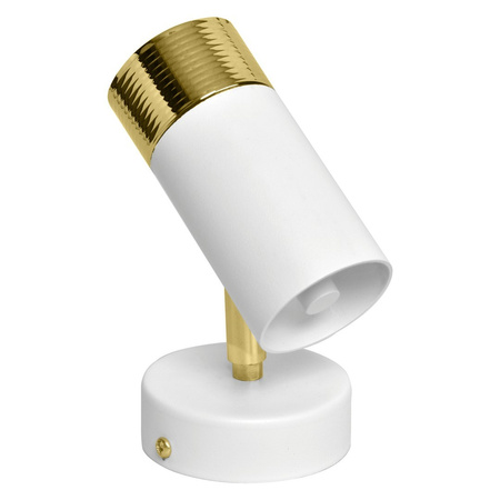 Lampa Ścienna Kinkiet DANI Biała Złota 1xGU10 Milagro