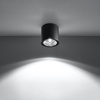 Lampa Sufitowa Oprawa Natynkowa SPOT TUBA GU10 Cylindryczna Czarna Nowoczesna Tiube Sollux