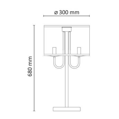Lampa stołowa stojąca ozdobna Soho 3xE14 GOLDLUX (Polux) czarna