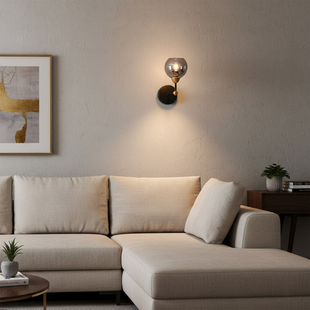 Kinkiet Ścienny Lampa Oprawa Natynkowa E14 Szary Assaria Sanico Goldlux