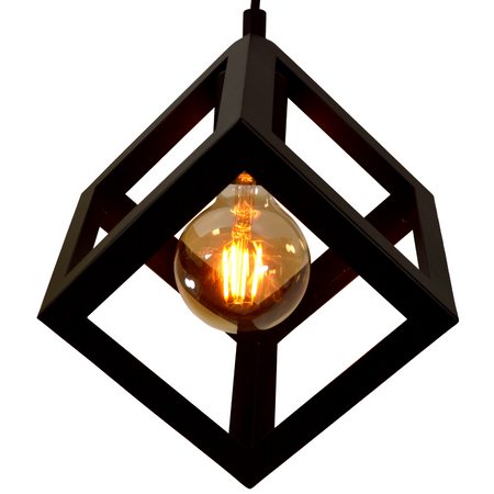 Lampa Wisząca Sufitowa Geometryczna IL MIO SWEDEN 1xE27 Czarna - GOLDLUX (Polux)