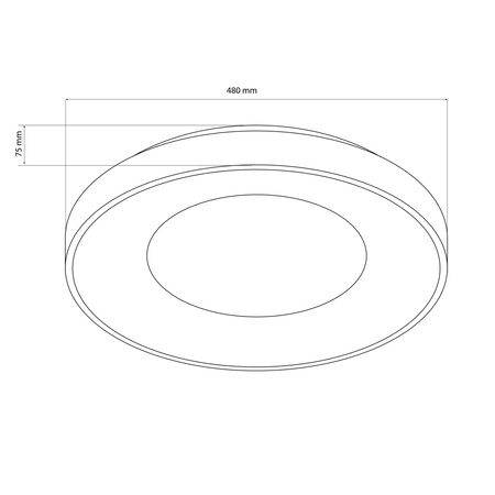 Plafon LED Oprawa Sufitowa 72W 8000lm CCT 120° Biała Czarna IP44 Pilot Ściemnialna Witold Sanico Goldlux