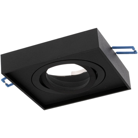 Zestaw Oprawa HALOGENOWA Tuba Spot Ruchoma MIDI GU10 Kwadratowa Czarna 20mm + LED GU10 8W 4000K LUMILED