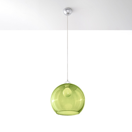 Lampa Sufitowa Wisząca Zwis Kula E27 Okrągła Zielona Minimalistyczna Ball Sollux