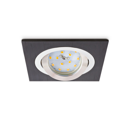 Oprawa Podtynkowa GU10 Halogenowa Wpuszczana Spot Oczko Czarna Kwadratowa Kobi