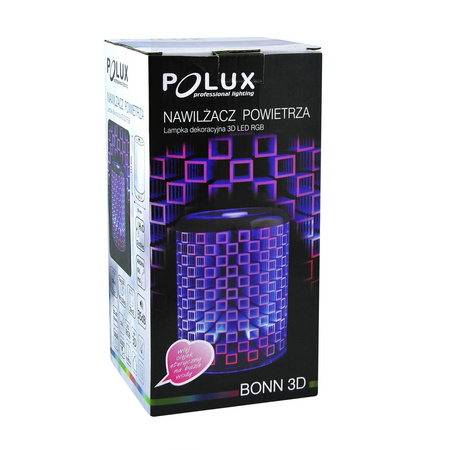 Nawilżacz powietrza / LAMPKA LED Dekoracyjna RGB BONN 3D 12W 2w1 GOLDLUX (Polux)