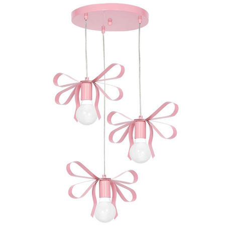 Lampa Wisząca Sufitowa EMMA Różowa 3xE27 Milagro