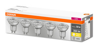 5PAK Żarówka LED GU10 4,3W = 50W 350lm 2700K Ciepła 36° OSRAM Base