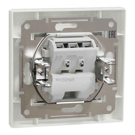 Wypust Kablowy Podtynkowy biały z ramką SCHNEIDER ASFORA