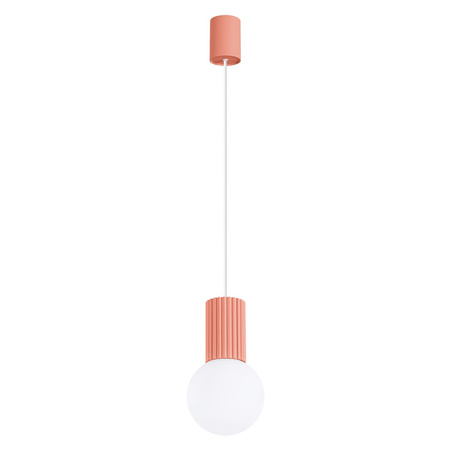 Lampa Wisząca Zwis G9 Okrągła Pomarańczowa Nowoczesna Matowa Halo Sollux
