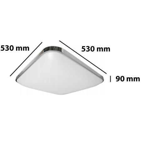PLAFON LED lampa sufitowa Kwadratowa PARYS 36W 3000K-6500K 53cm + pilot