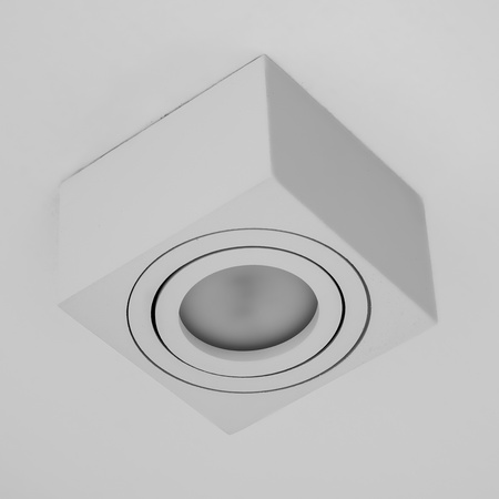 Oprawa Natynkowa HALOGENOWA Tuba Spot Ruchoma Kwadratowa Biała 50mm + Wkład LED 7W 3000K AMAT-S LUMILED