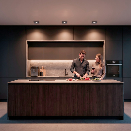 Oprawa HALOGENOWA Podtynkowa Ruchoma Kwadrat PICTOR Czarna Blacha MR16 GU10