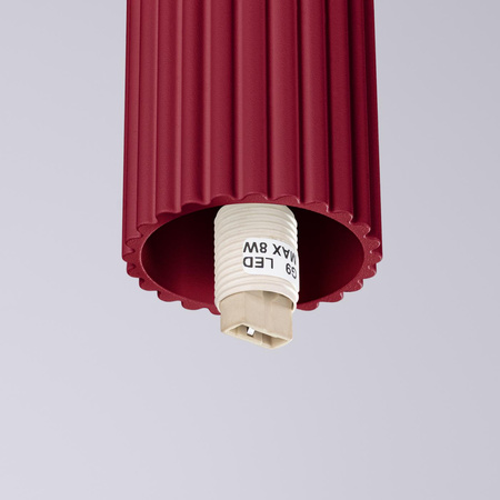 Lampa Łazienkowa Oprawa Natynkowa Sufitowa G9 Okrągła Bordowa Nowoczesna Matowa IP44 Halo Sollux