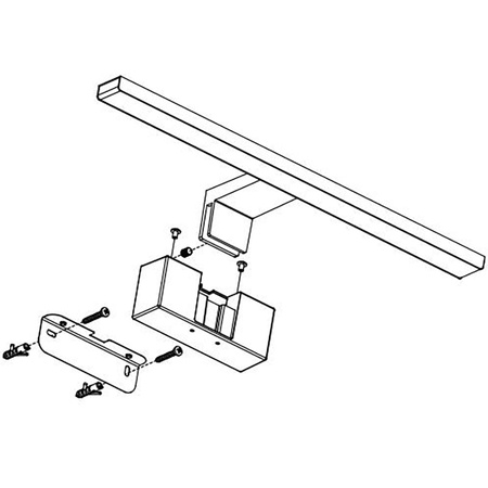KINKIET ŁAZIENKOWY BESTA LED 15W 4000K 60CM IP44 CZARNY