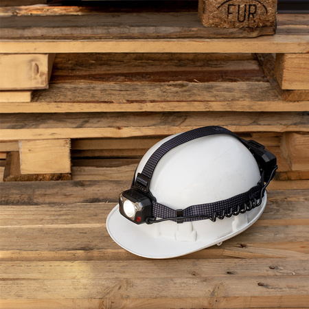 Latarka Czołowa LED Akumulatorowa 1200 lm SST40 + Sensor Ruchu IP44 6 Trybów Pracy VA0103 Vayox