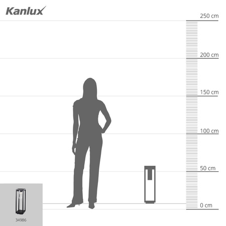 Lampa Ogrodowa Zewnętrzna VIMO E27 IP44 Słupek Czujnik Czarna Kanlux