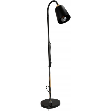 Lampa Stojąca Podłogowa LED E27 150cm LOFT z Włącznikiem Czarna