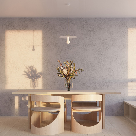 Lampa Sufitowa Wisząca Zwis E27 Żyrandol Okrągła Biała Nowoczesna Flavio Sollux