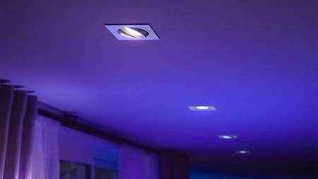 Oprawa Podtynkowa Wpuszczana LED 4.2W 400lm IP20 White and Color Ambiance RGB + TW Aluminium Inteligentna SMART Zigbee Bluetooth Centura Philips HUE