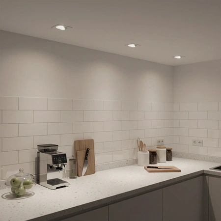 Oprawa HALOGENOWA Podtynkowa Ruchoma GU10 MR16 Kwadrat Biała CASSIO LUMILED