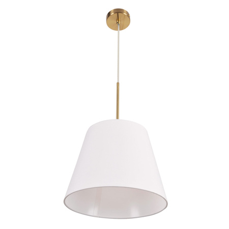 Lampa Sufitowa Wisząca Zwis E27 Biała Złota ELENA Sanico Goldlux