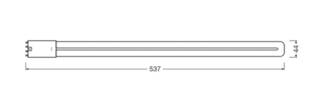 Świetlówka LED 2G11 25W = 55W 3250lm 6500K Zimna 140° Dulux Ledvance