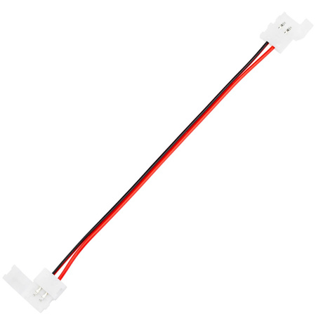 Złączka do taśmy LED 2PIN 2-stronna zatrzask z przewodem 8mm