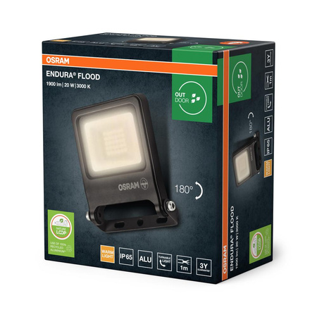 Naświetlacz LED Halogen Zewnętrzny Reflektor 20W 3000K Ciepła 1800lm Szary IP65 Endura Osram