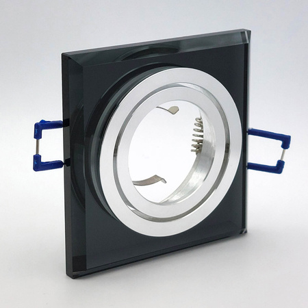 Oprawa Podtynkowa GU10 Halogenowa Wpuszczana Spot Oczko Czarna Kwadratowa Kobi