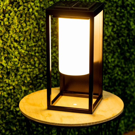 Lampa Solarna LED Zewnętrzna Ogrodowa Stojąca 3000K IP44 28,5cm Czujnik Zmierzchu