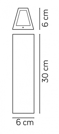 Lampa Ogrodowa Zewnętrzna Elewacyjna KINKIET LED Tin M1401 W 700lm 4000K Neutralna Su-Ma