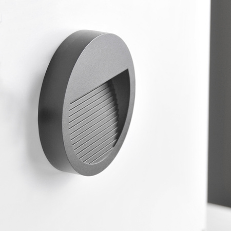 Lampa oprawa schodowa natynkowa LED ogrodowa 3W 60lm IP44 4000K szara Q8 GOLDLUX (Polux)